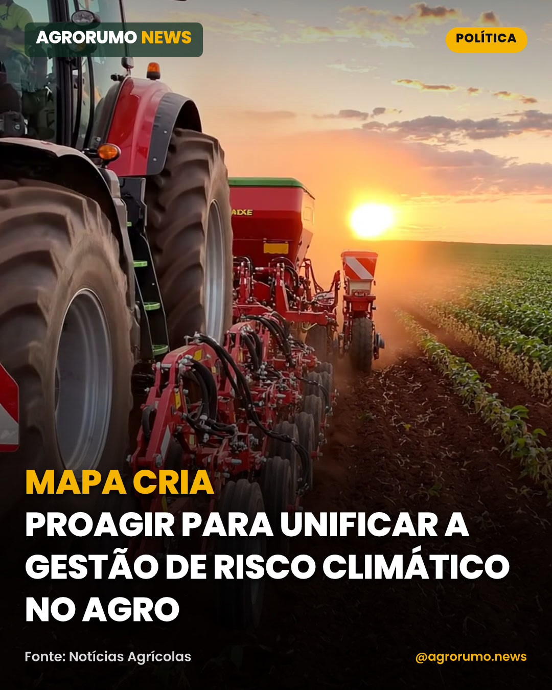 Mapa cria Proagir para unificar a gestão de risco climático no agro