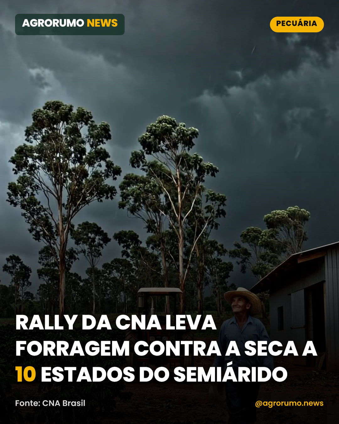 Rally da CNA leva forragem contra a seca a 10 estados do Semiárido