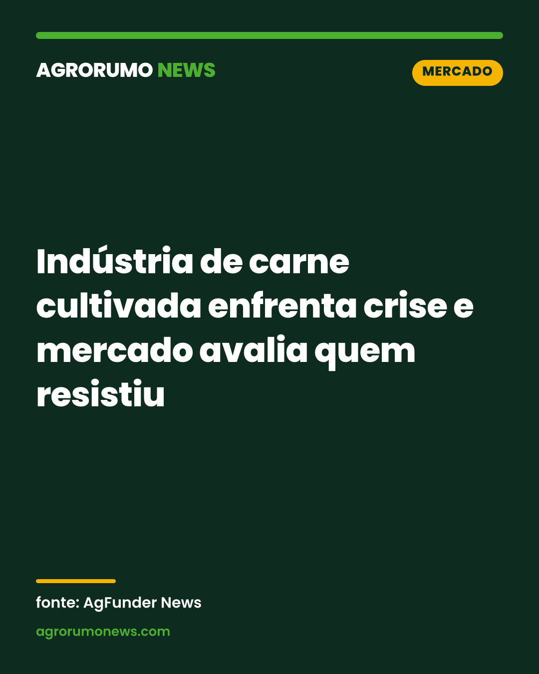 Indústria de carne cultivada enfrenta crise e mercado avalia quem resistiu