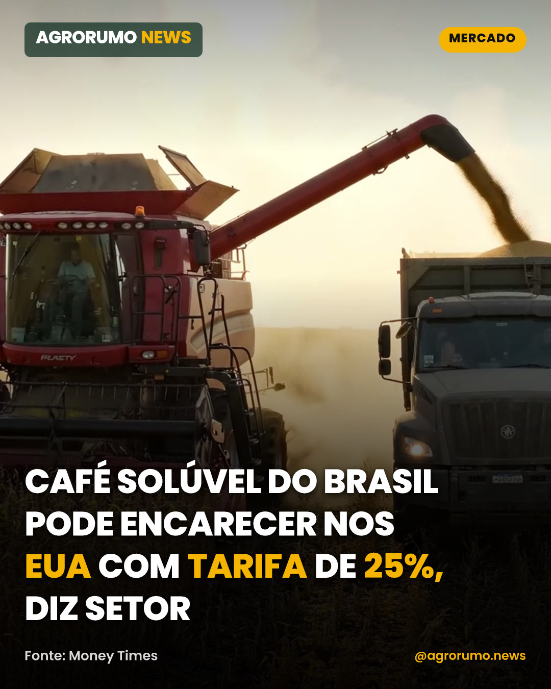 Café solúvel do Brasil pode encarecer nos EUA com tarifa de 25%, diz setor