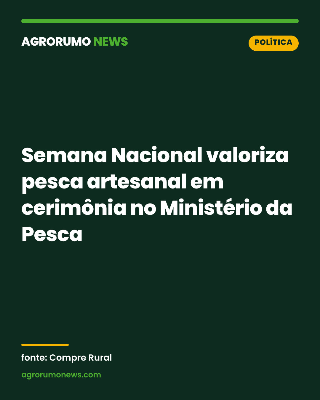 Semana Nacional valoriza pesca artesanal em cerimônia no Ministério da Pesca
