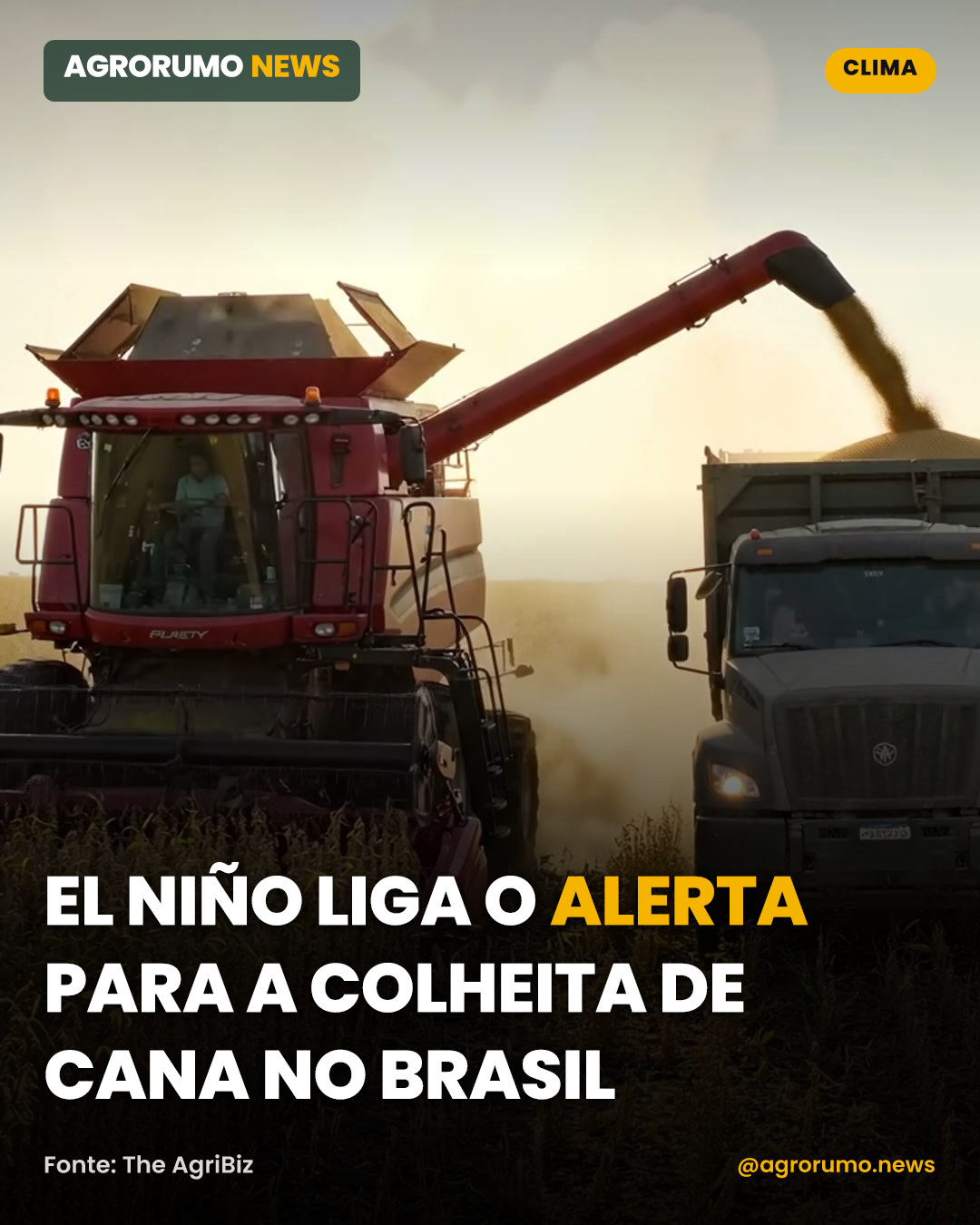 El Niño liga o alerta para a colheita de cana no Brasil