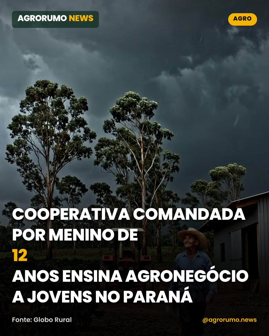 Cooperativa comandada por menino de 12 anos ensina agronegócio a jovens no Paraná