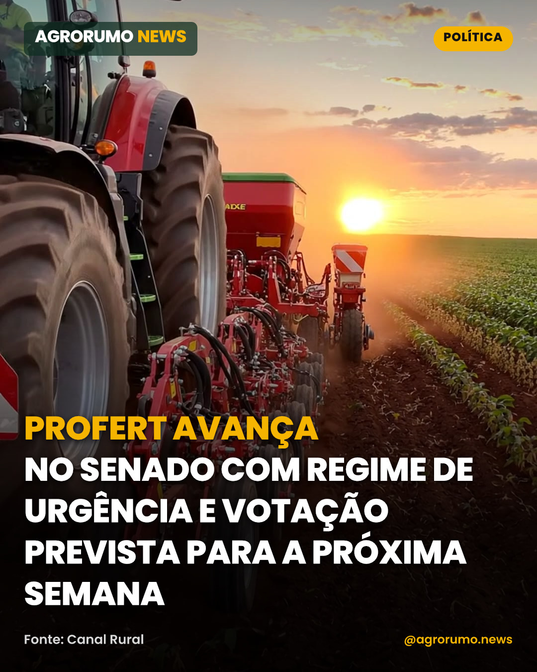 Profert avança no Senado com regime de urgência e votação prevista para a próxima semana