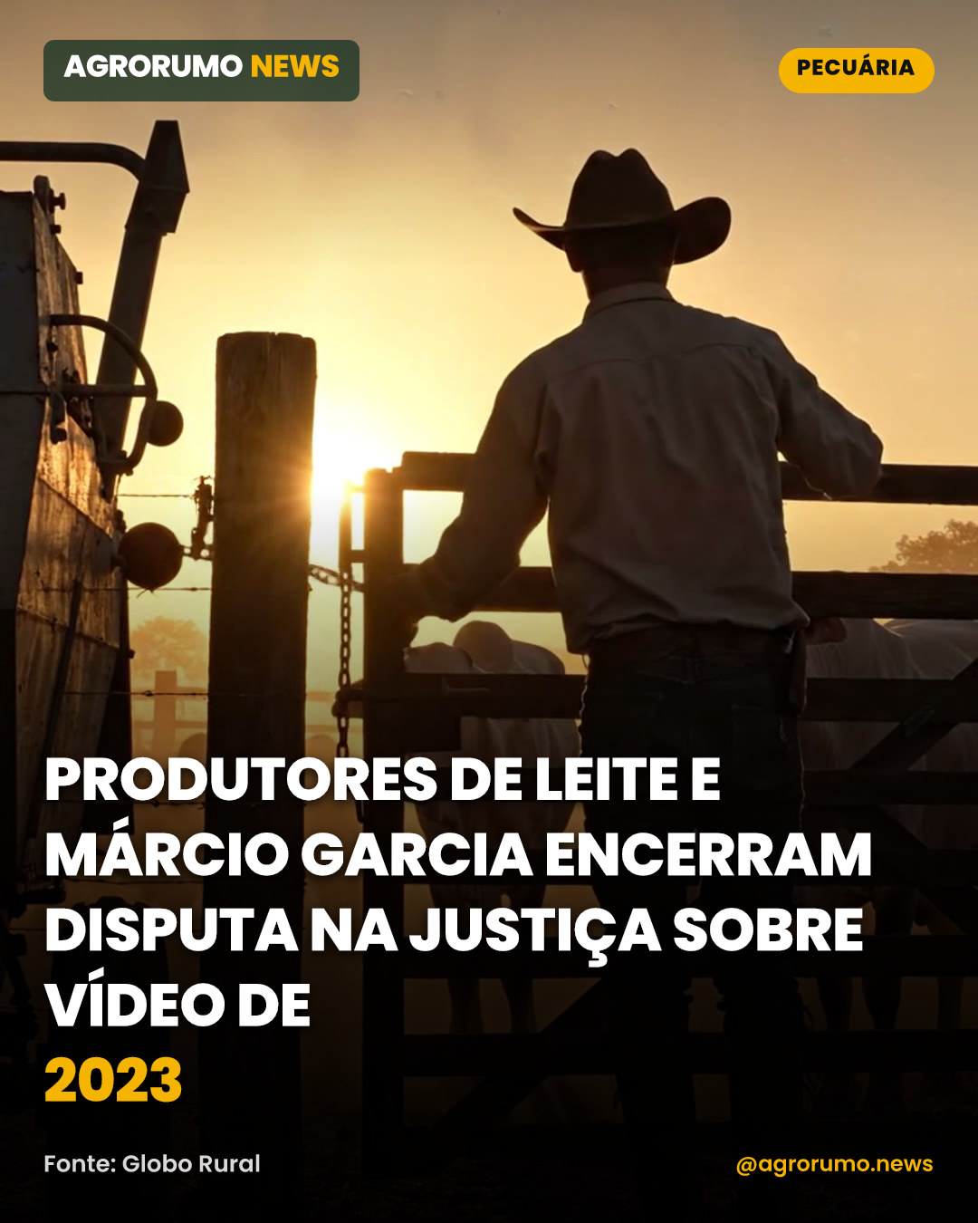 Produtores de leite e Márcio Garcia encerram disputa na Justiça sobre vídeo de 2023