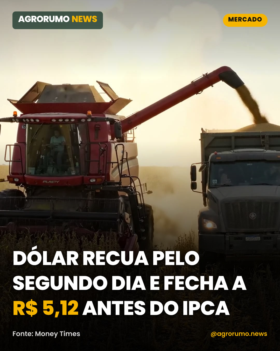 Dólar recua pelo segundo dia e fecha a R$ 5,12 antes do IPCA