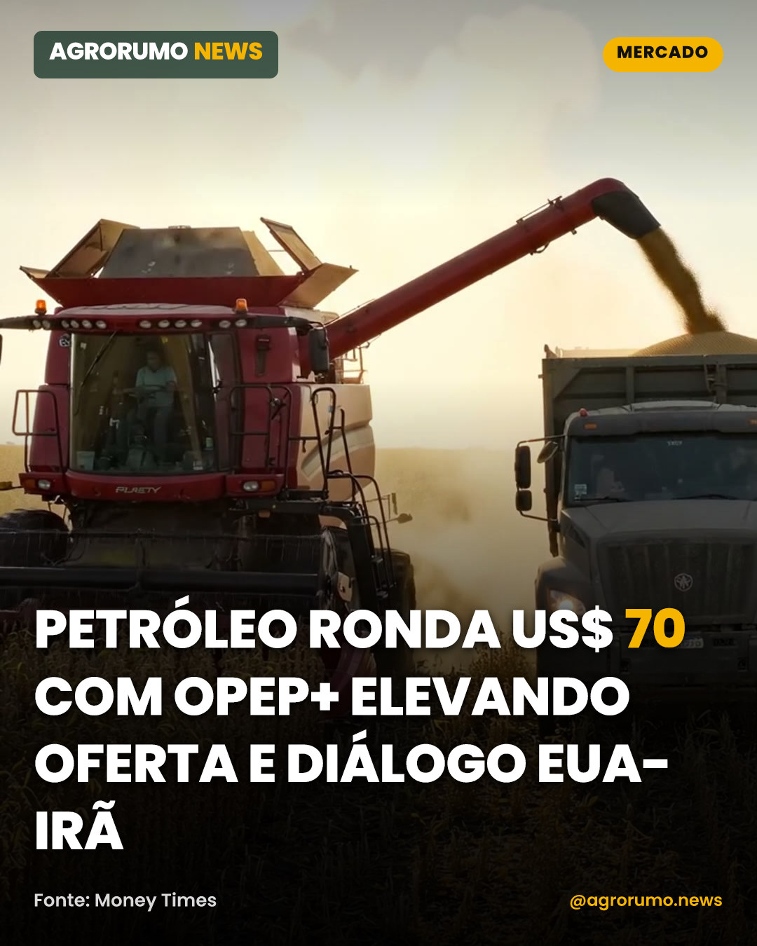 Petróleo ronda US$ 70 com Opep+ elevando oferta e diálogo EUA-Irã