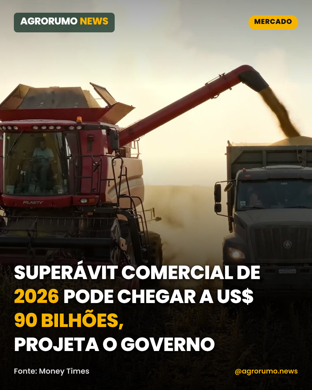 Superávit comercial de 2026 pode chegar a US$ 90 bilhões, projeta o governo