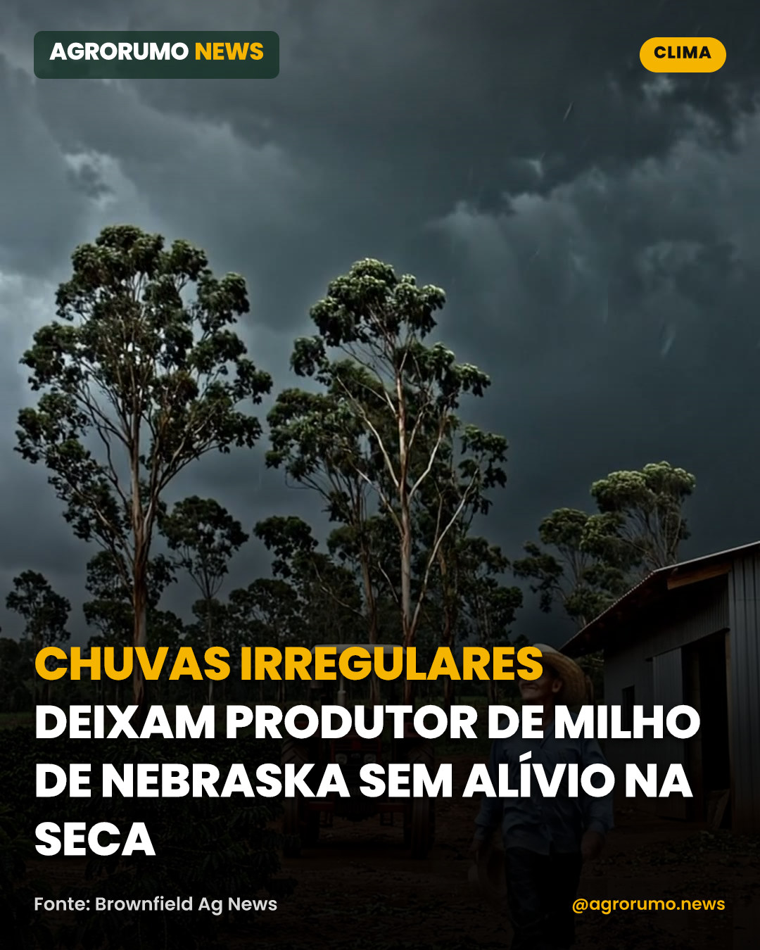 Chuvas irregulares deixam produtor de milho de Nebraska sem alívio na seca