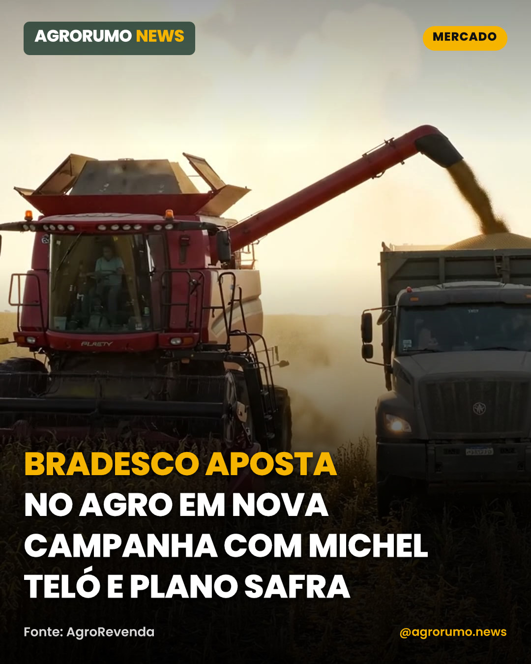 Bradesco aposta no agro em nova campanha com Michel Teló e Plano Safra