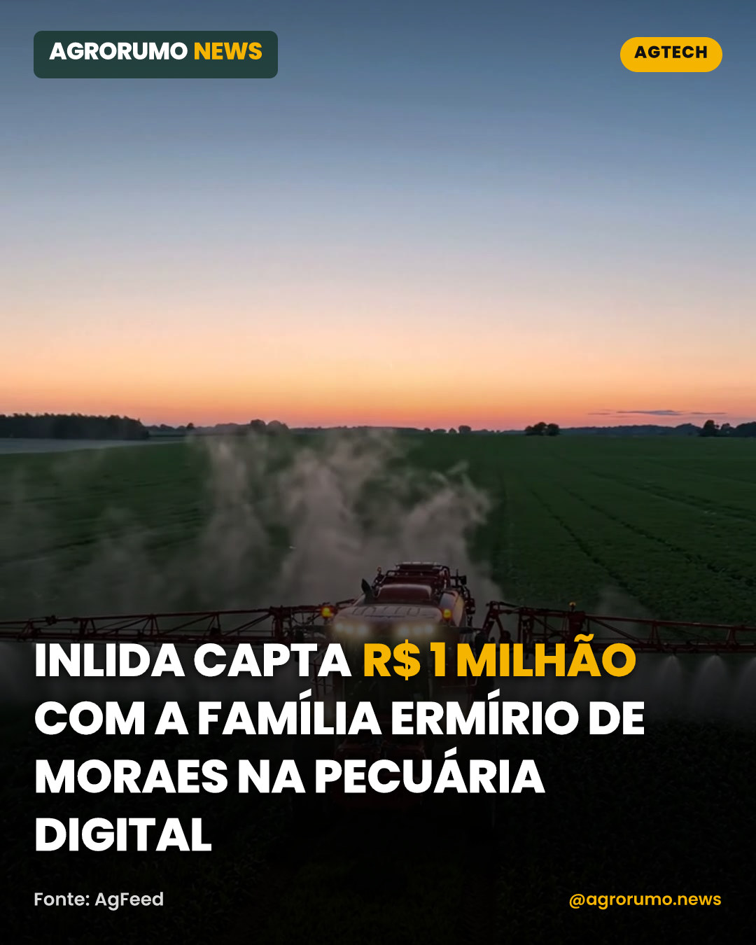 InLida capta R$ 1 milhão com a família Ermírio de Moraes na pecuária digital