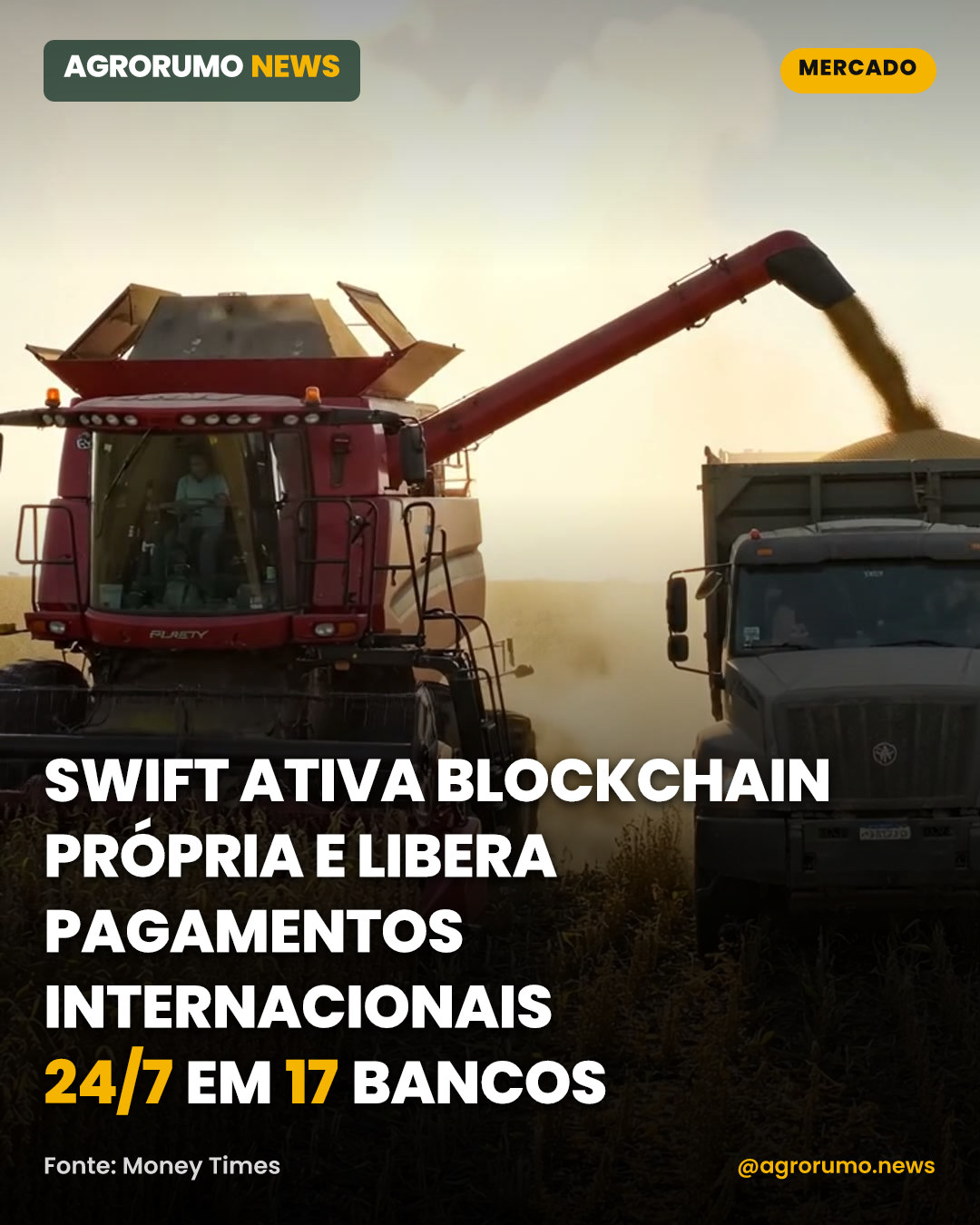Swift ativa blockchain própria e libera pagamentos internacionais 24/7 em 17 bancos