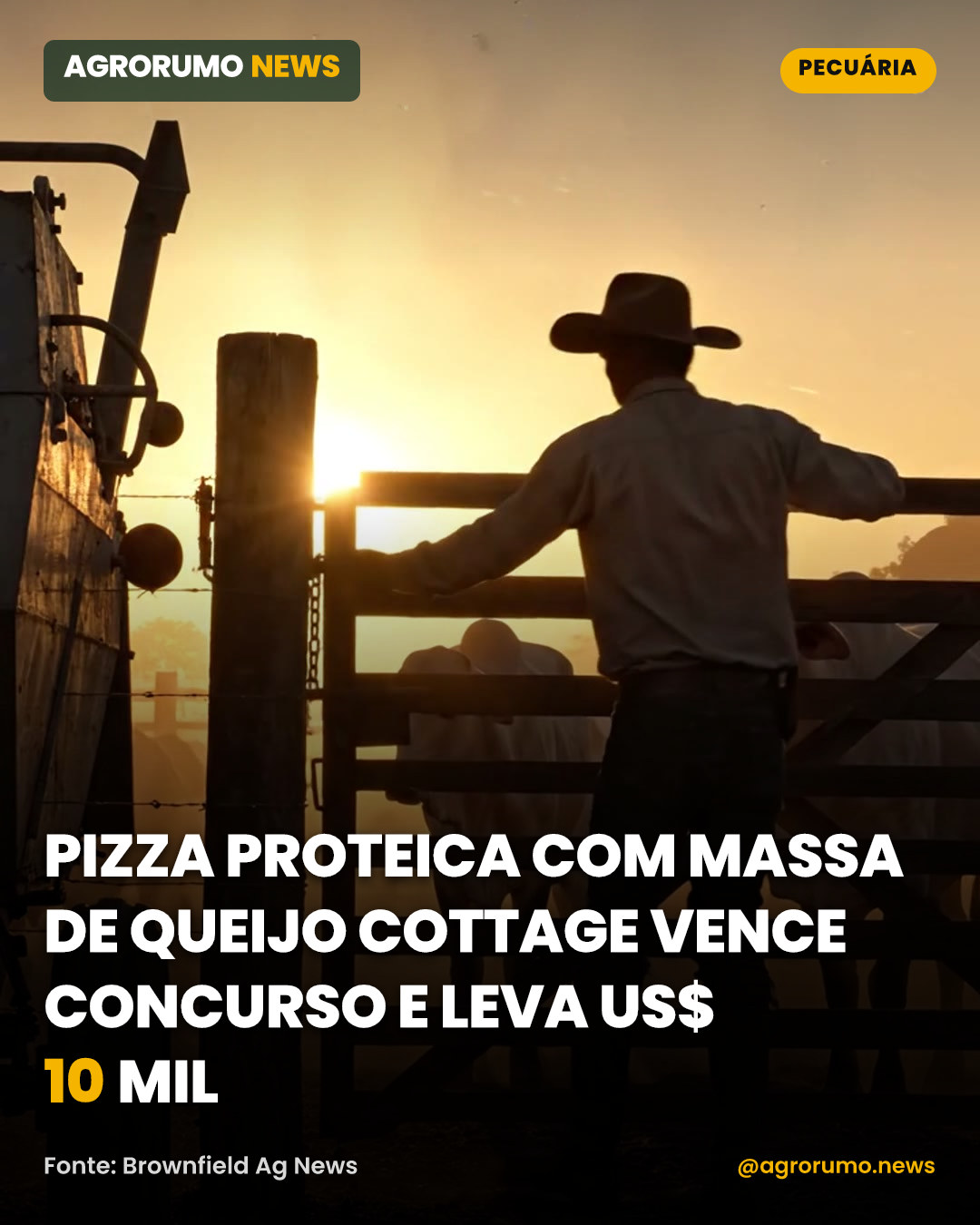 Pizza proteica com massa de queijo cottage vence concurso e leva US$ 10 mil