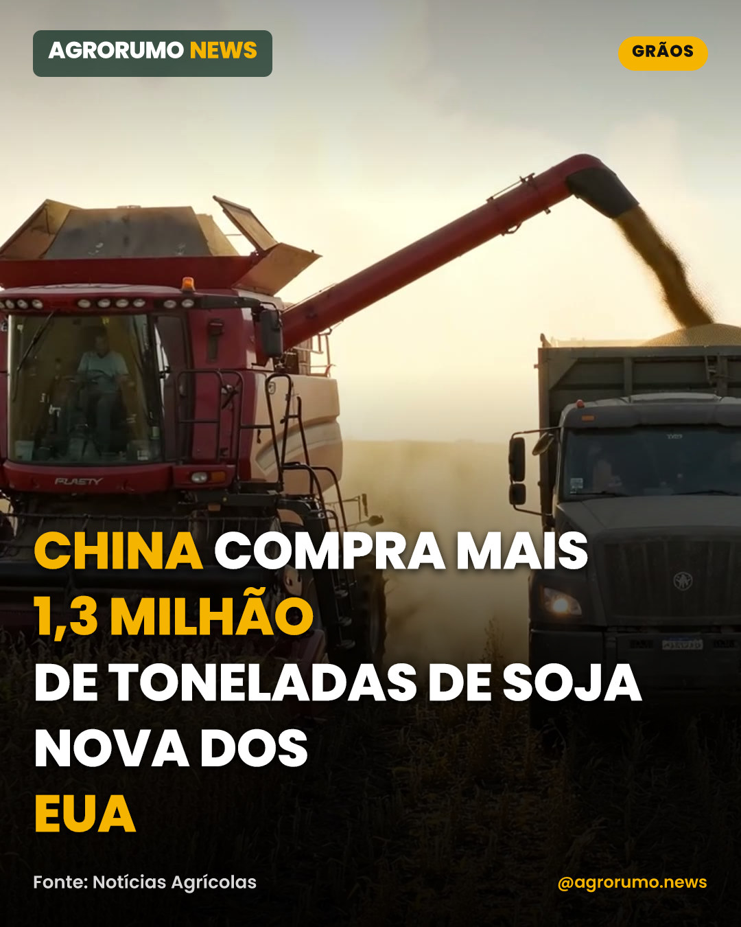 China compra mais 1,3 milhão de toneladas de soja nova dos EUA