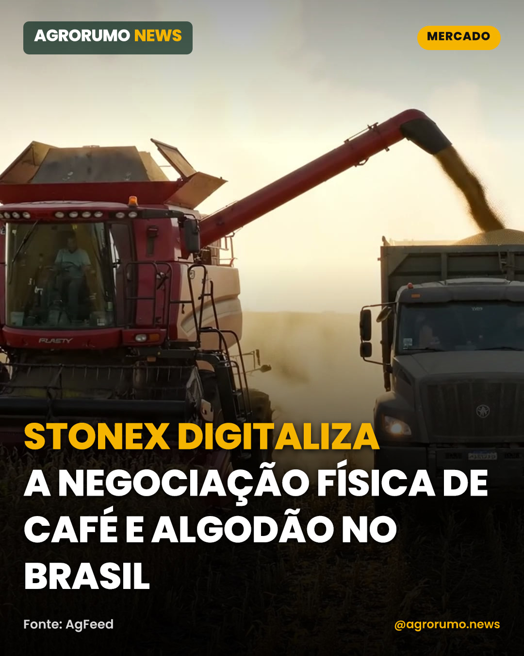 StoneX digitaliza a negociação física de café e algodão no Brasil