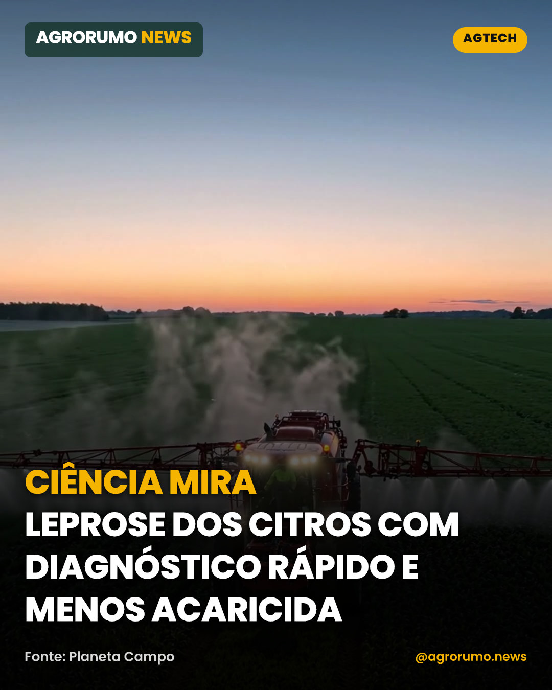 Ciência mira leprose dos citros com diagnóstico rápido e menos acaricida
