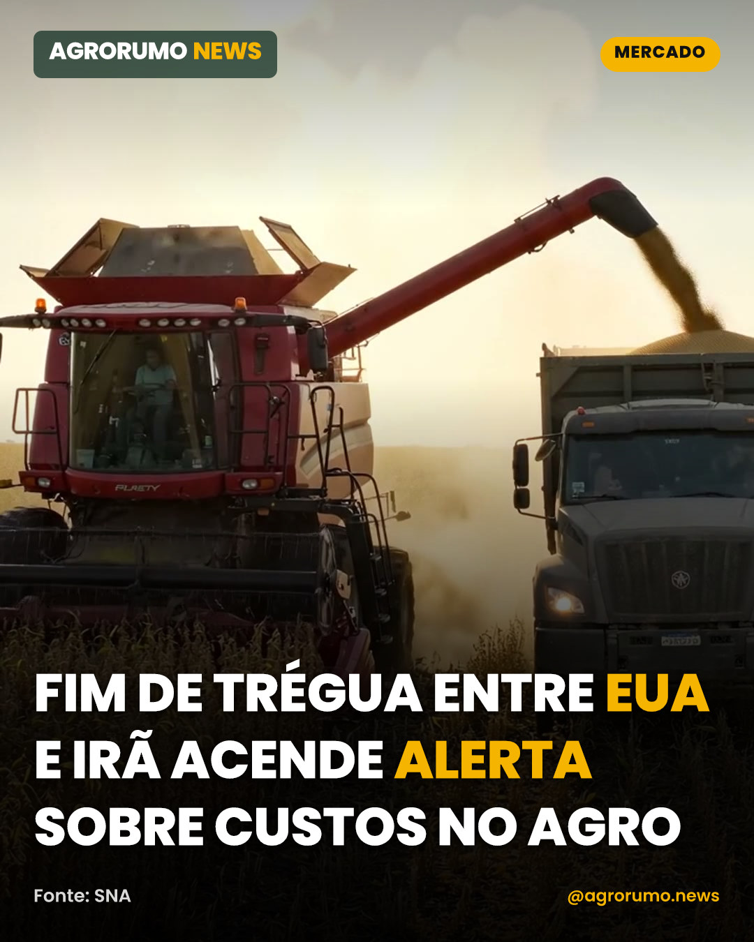 Fim de trégua entre EUA e Irã acende alerta sobre custos no agro