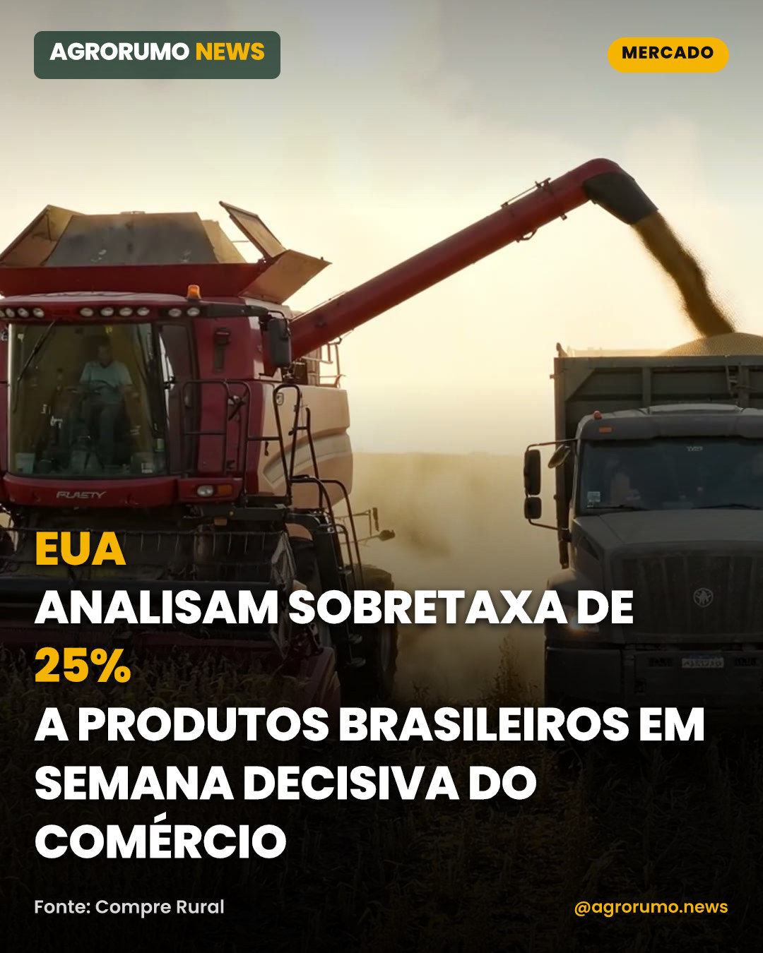 EUA analisam sobretaxa de 25% a produtos brasileiros em semana decisiva do comércio