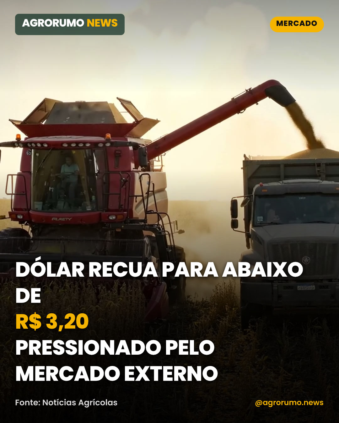 Dólar recua para abaixo de R$ 3,20 pressionado pelo mercado externo