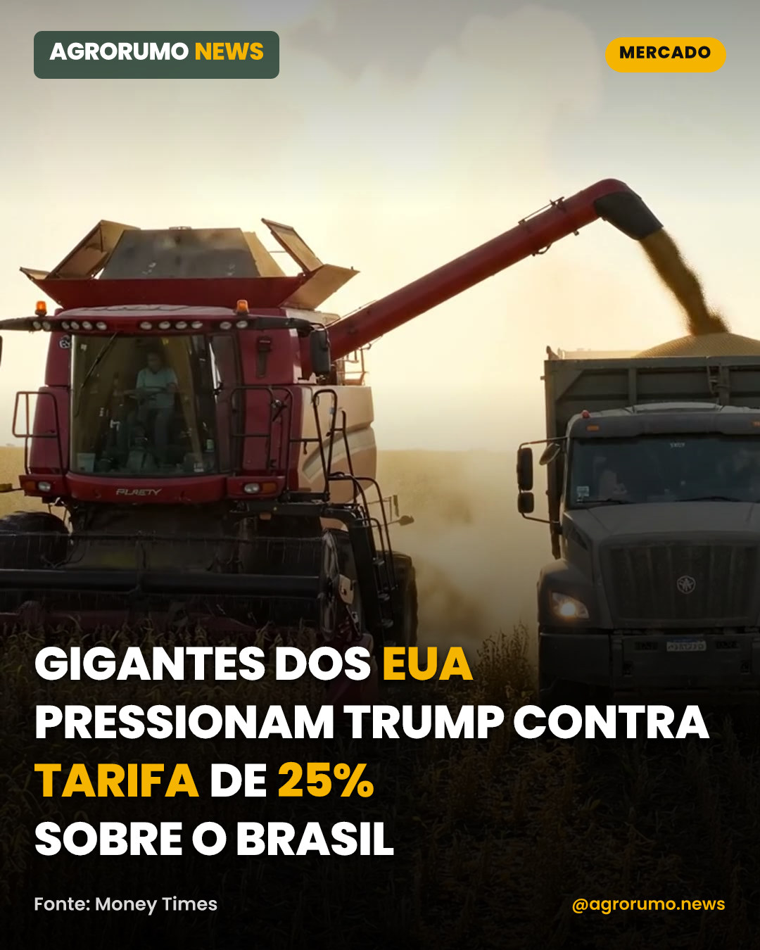 Gigantes dos EUA pressionam Trump contra tarifa de 25% sobre o Brasil