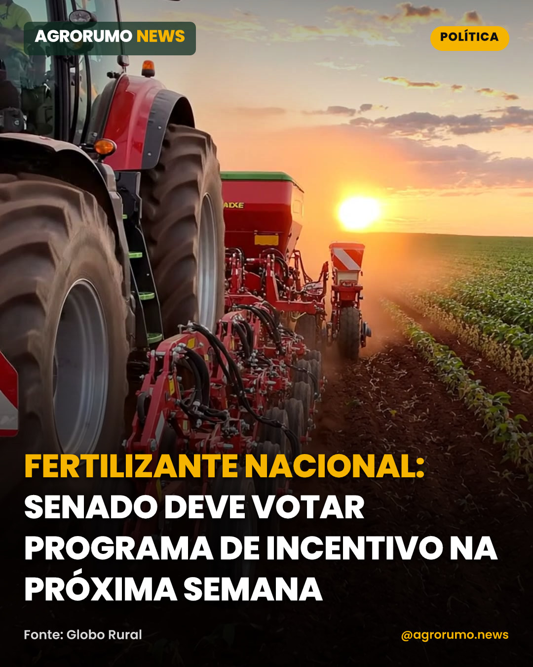 Fertilizante nacional: Senado deve votar programa de incentivo na próxima semana