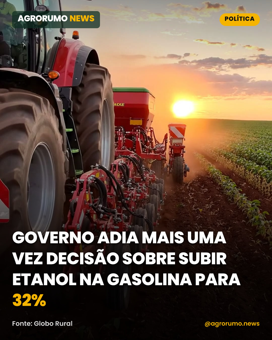 Governo adia mais uma vez decisão sobre subir etanol na gasolina para 32%