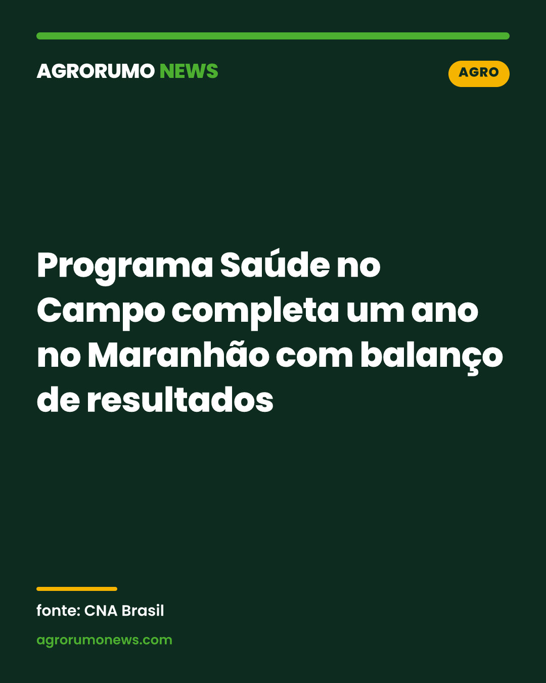 Programa Saúde no Campo completa um ano no Maranhão com balanço de resultados