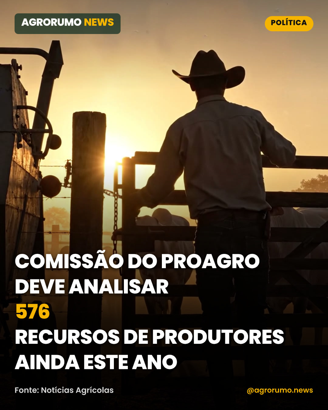 Comissão do Proagro deve analisar 576 recursos de produtores ainda este ano