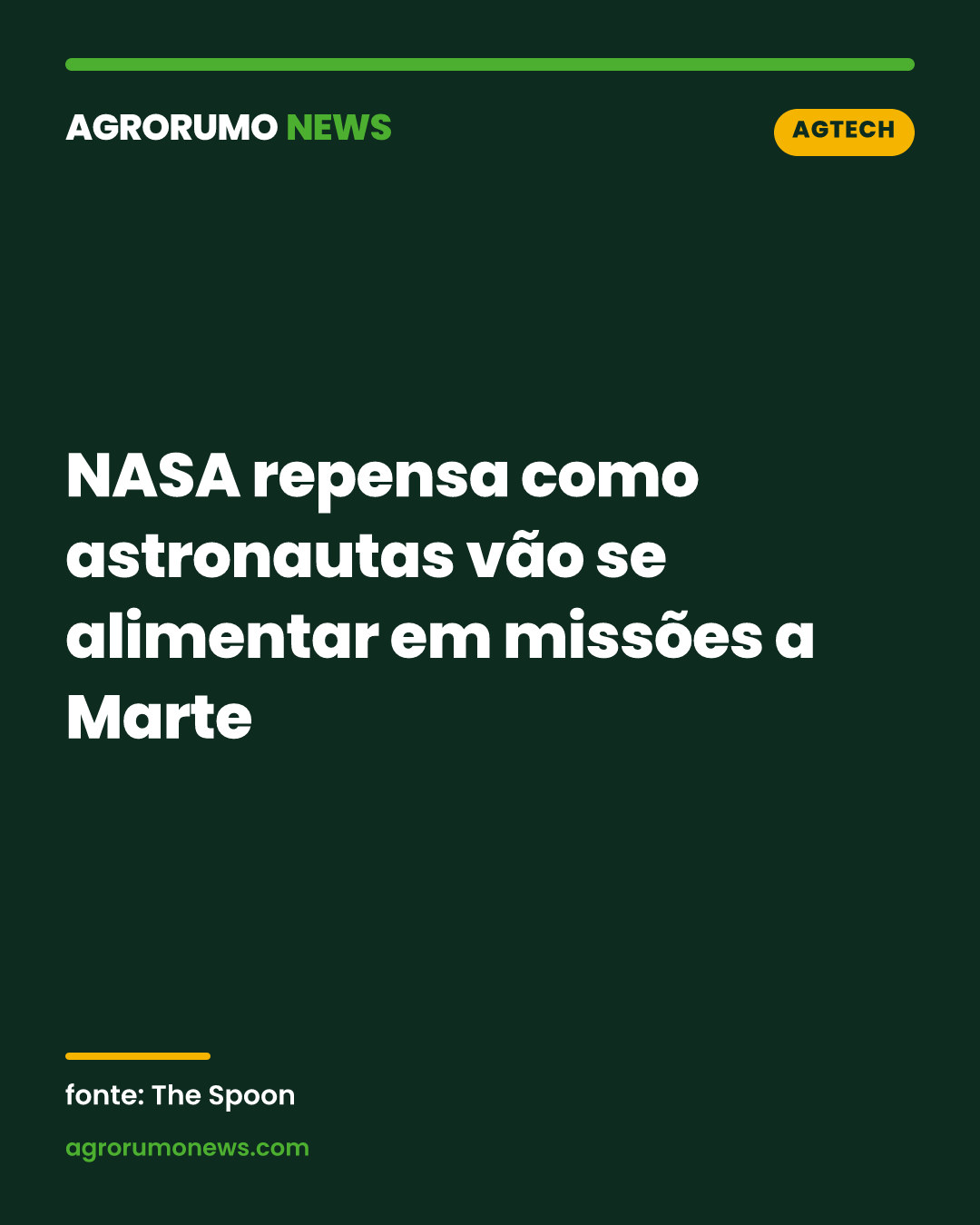 NASA repensa como astronautas vão se alimentar em missões a Marte