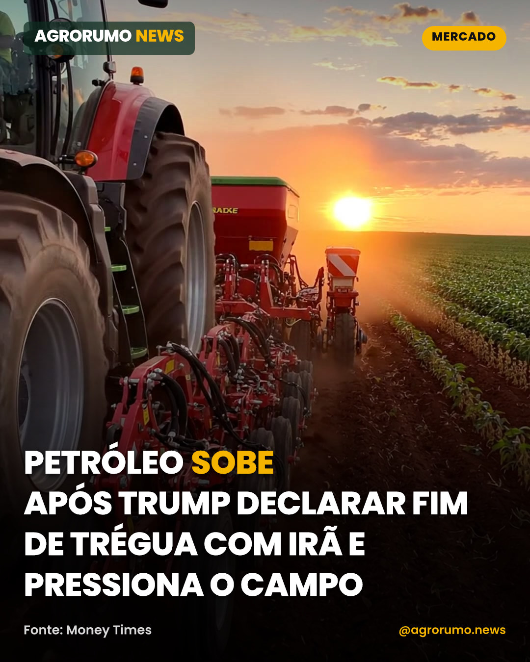 Petróleo sobe após Trump declarar fim de trégua com Irã e pressiona o campo