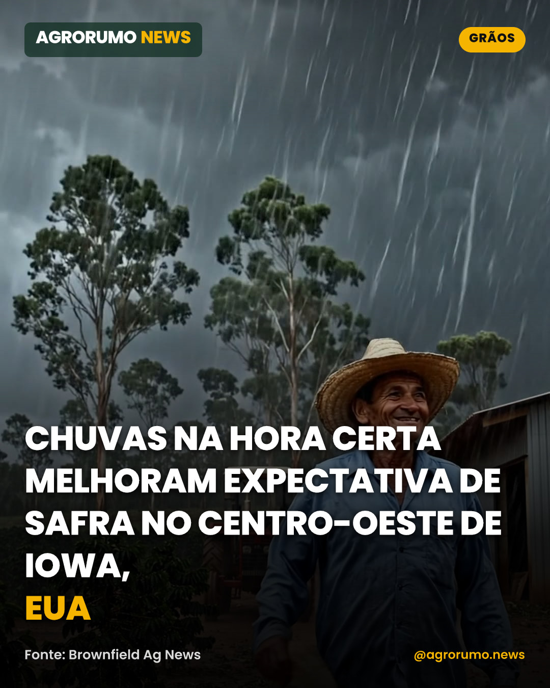 Chuvas na hora certa melhoram expectativa de safra no centro-oeste de Iowa, EUA