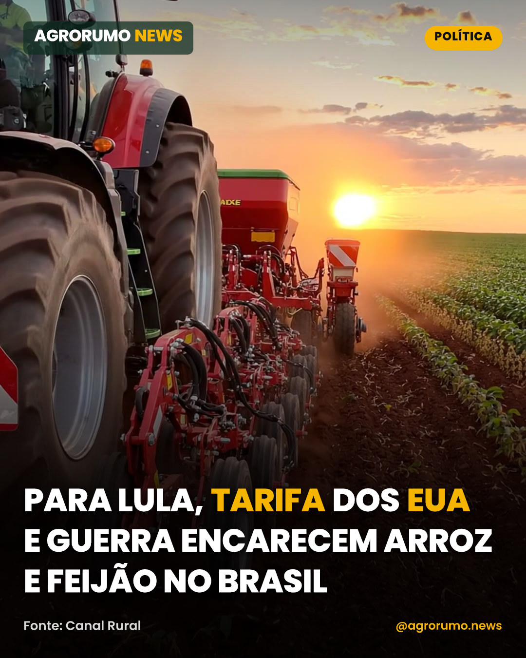 Para Lula, tarifa dos EUA e guerra encarecem arroz e feijão no Brasil