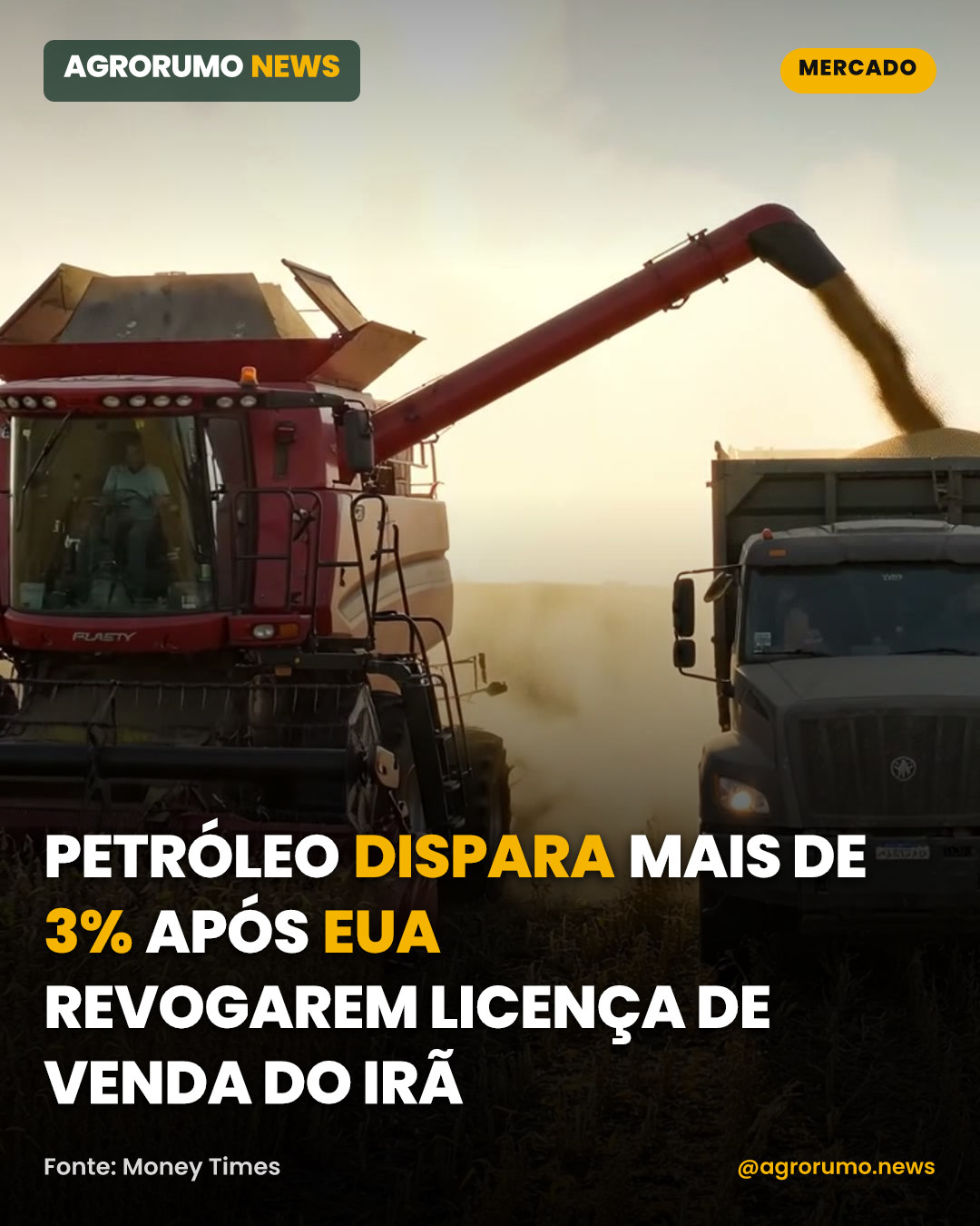 Petróleo dispara mais de 3% após EUA revogarem licença de venda do Irã