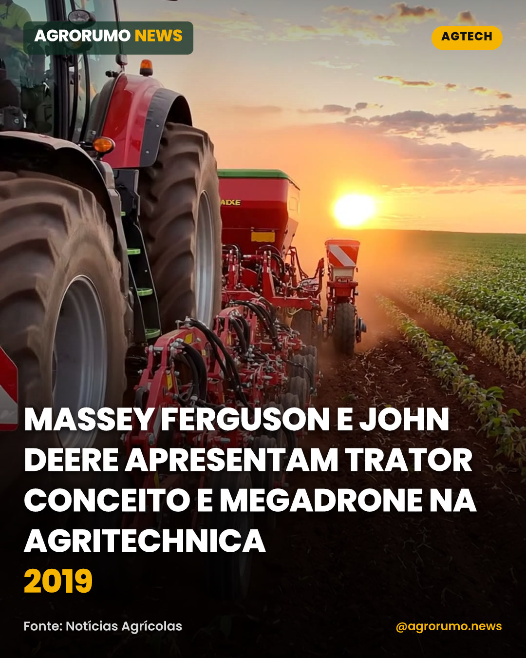 Massey Ferguson e John Deere apresentam trator conceito e megadrone na Agritechnica 2019