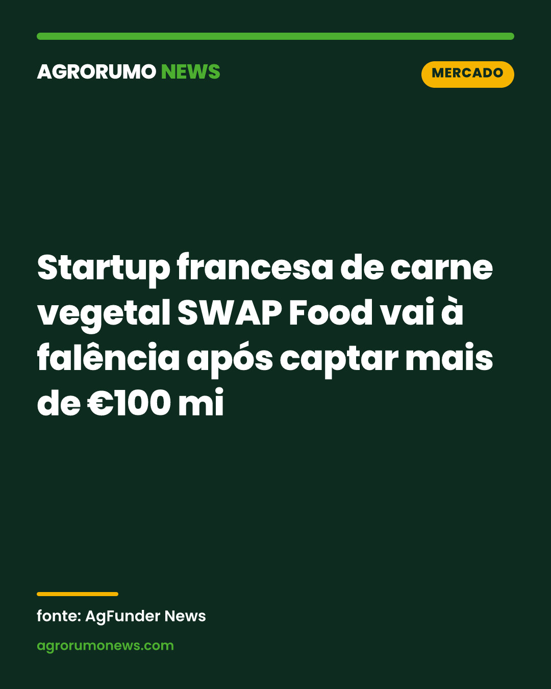 Startup francesa de carne vegetal SWAP Food vai à falência após captar mais de €100 mi