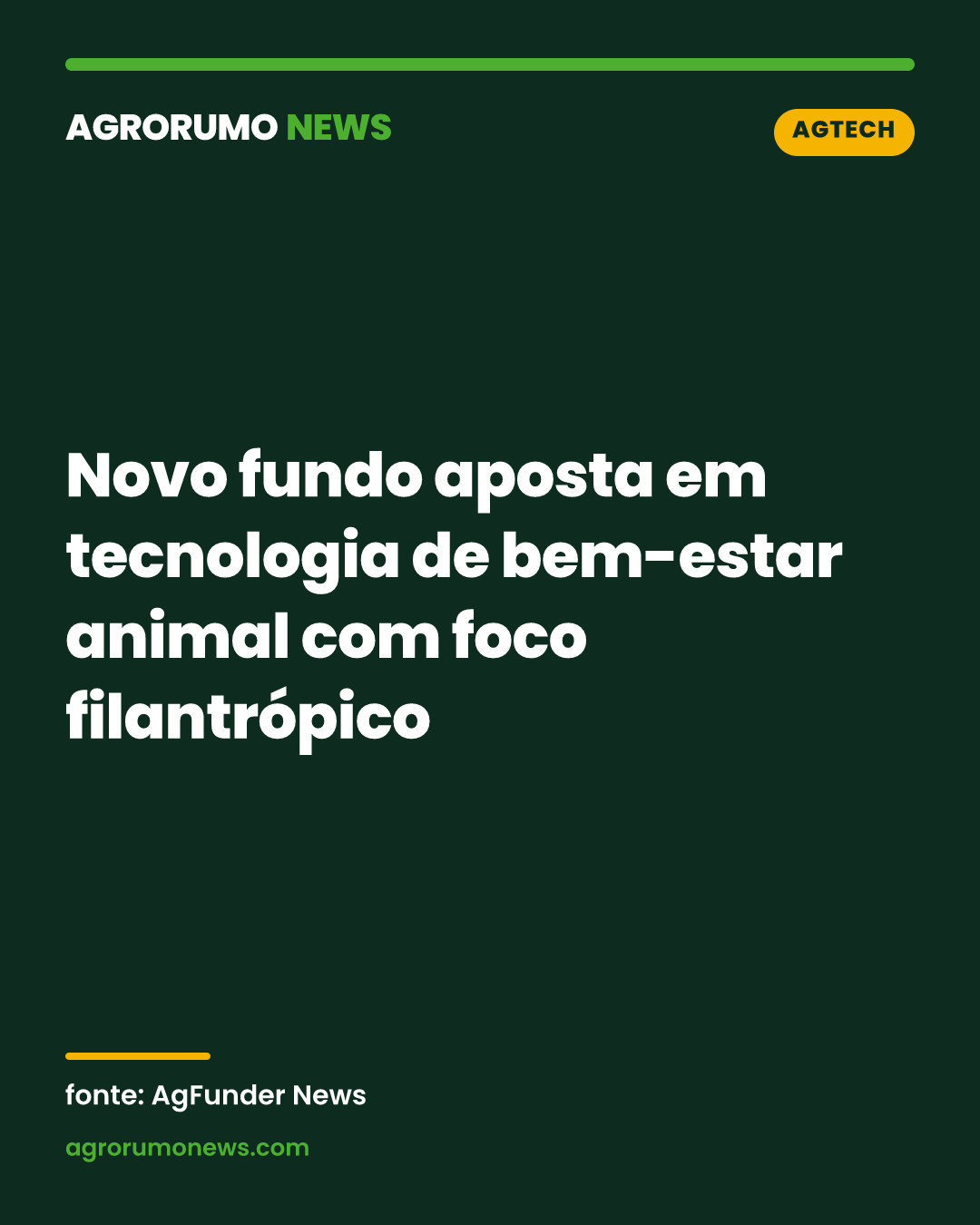 Novo fundo aposta em tecnologia de bem-estar animal com foco filantrópico