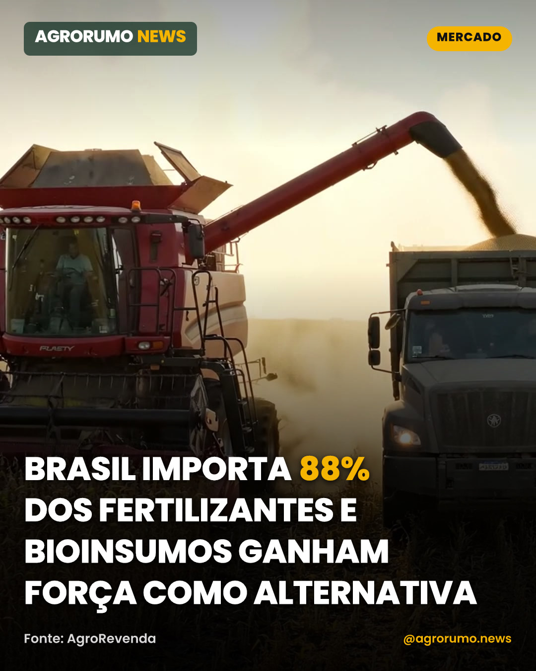 Brasil importa 88% dos fertilizantes e bioinsumos ganham força como alternativa