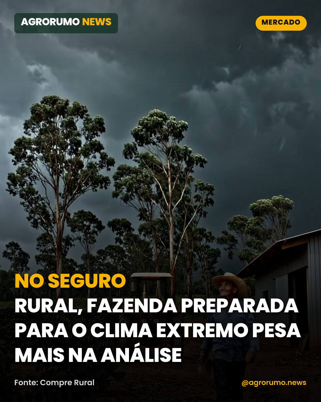 No seguro rural, fazenda preparada para o clima extremo pesa mais na análise