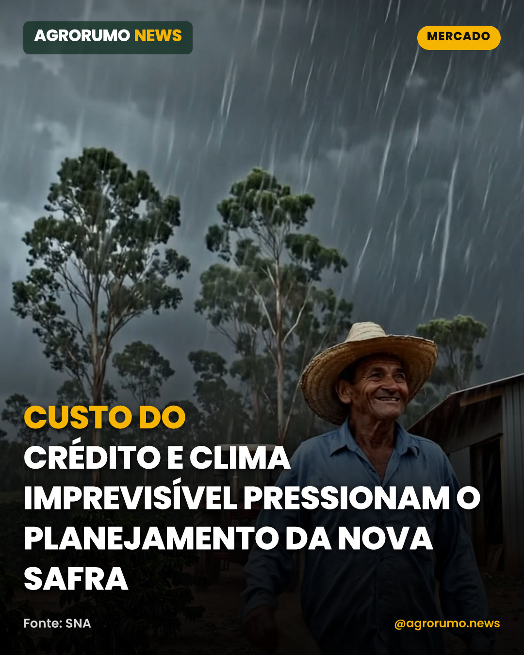 Custo do crédito e clima imprevisível pressionam o planejamento da nova safra