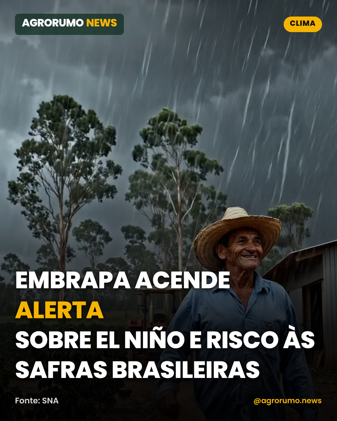 Embrapa acende alerta sobre El Niño e risco às safras brasileiras