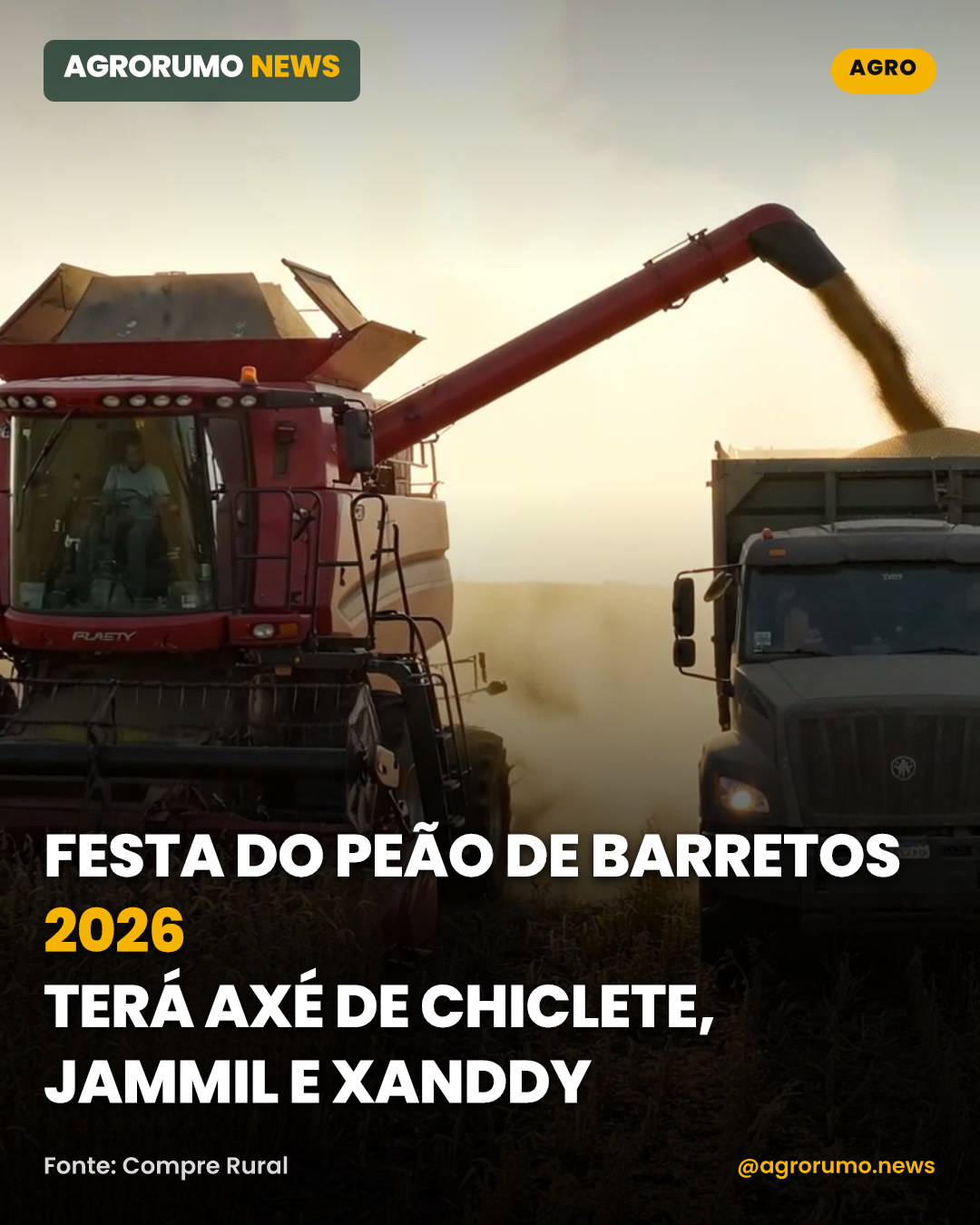Festa do Peão de Barretos 2026 terá axé de Chiclete, Jammil e Xanddy
