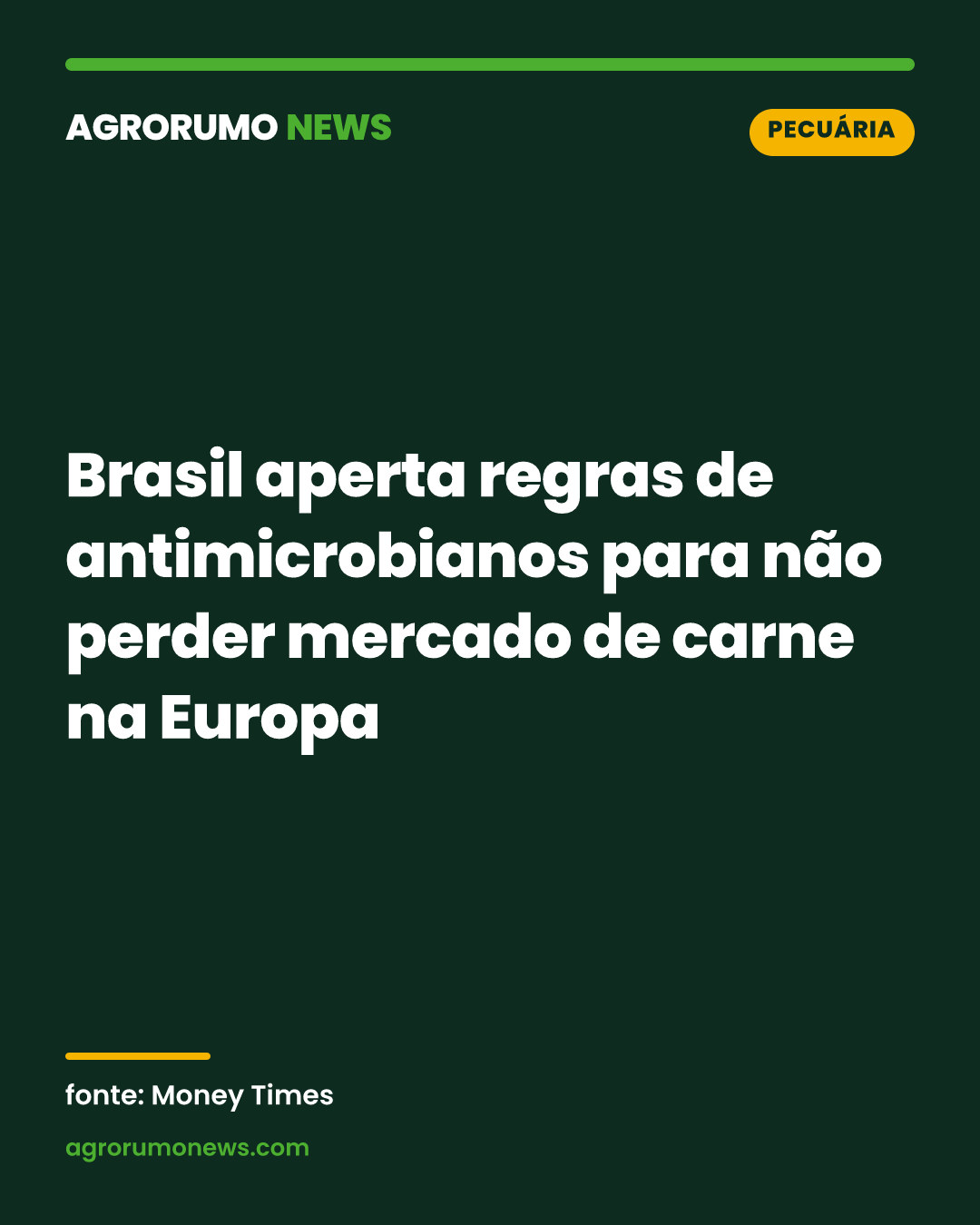 Brasil aperta regras de antimicrobianos para não perder mercado de carne na Europa