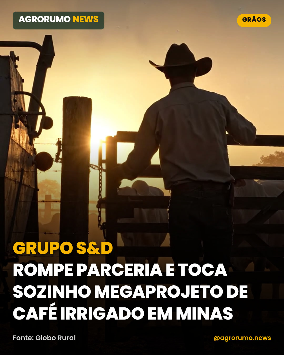 Grupo S&D rompe parceria e toca sozinho megaprojeto de café irrigado em Minas