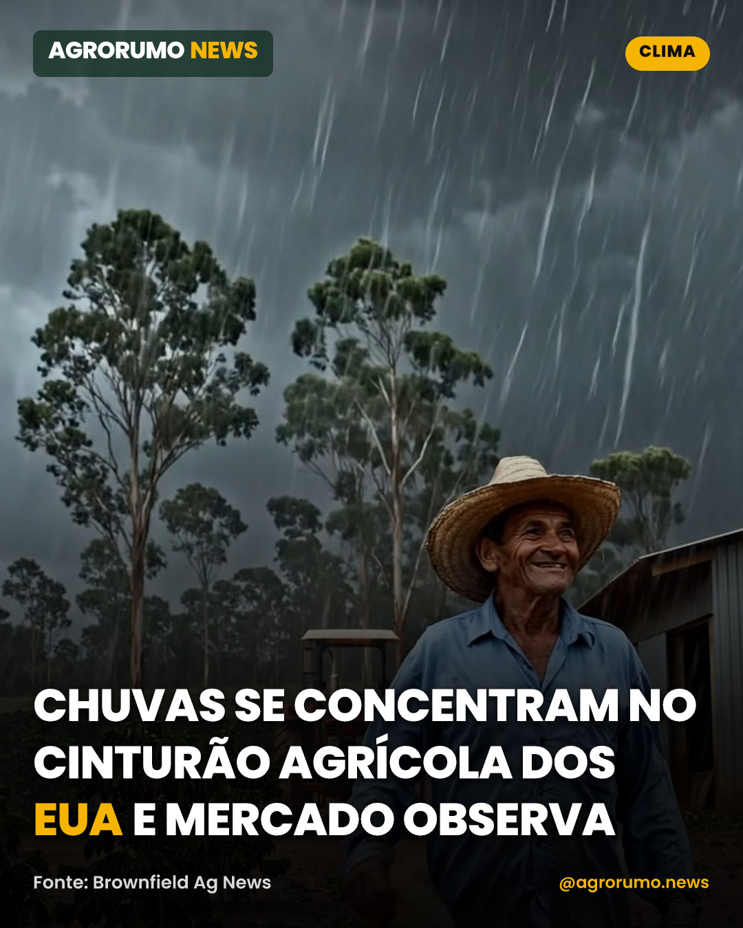 Chuvas se concentram no cinturão agrícola dos EUA e mercado observa