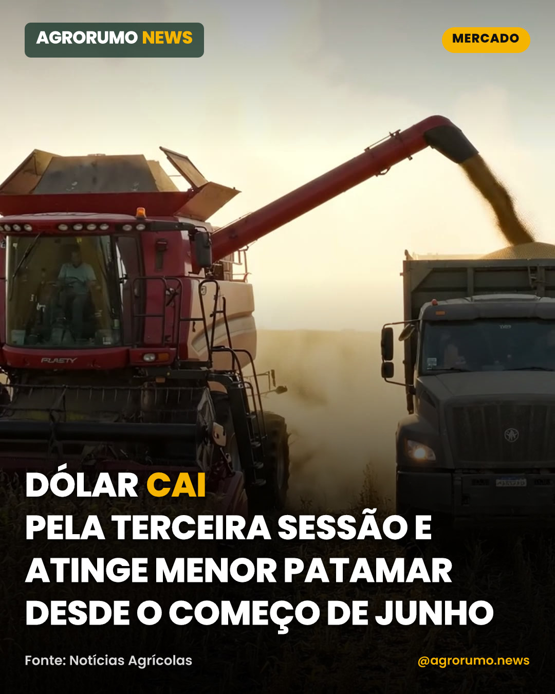 Dólar cai pela terceira sessão e atinge menor patamar desde o começo de junho