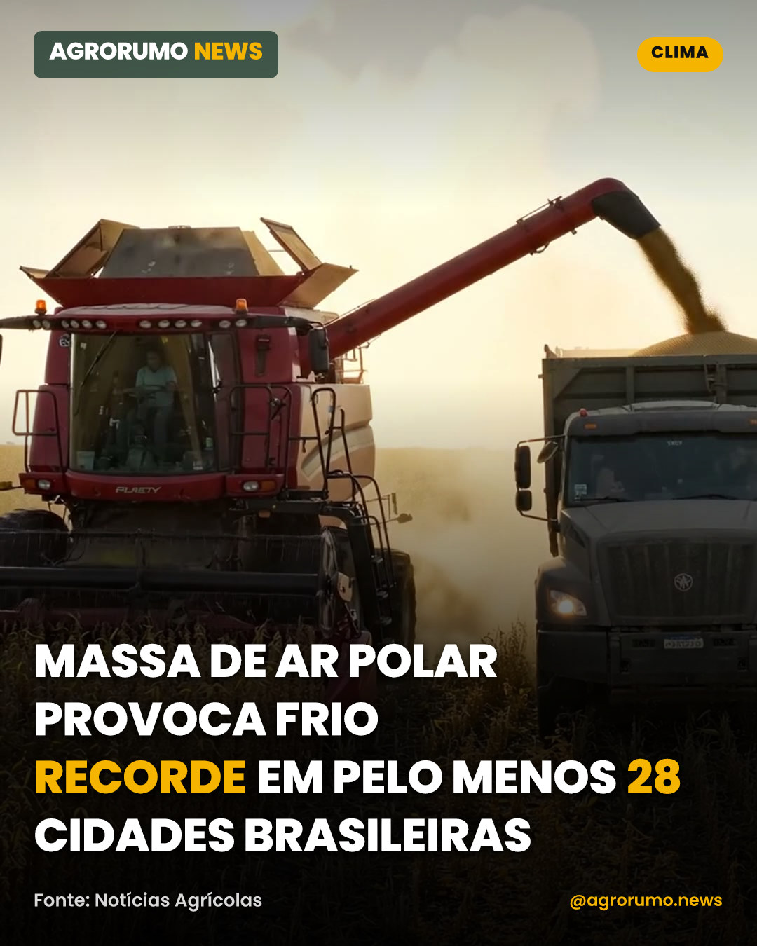 Massa de ar polar provoca frio recorde em pelo menos 28 cidades brasileiras