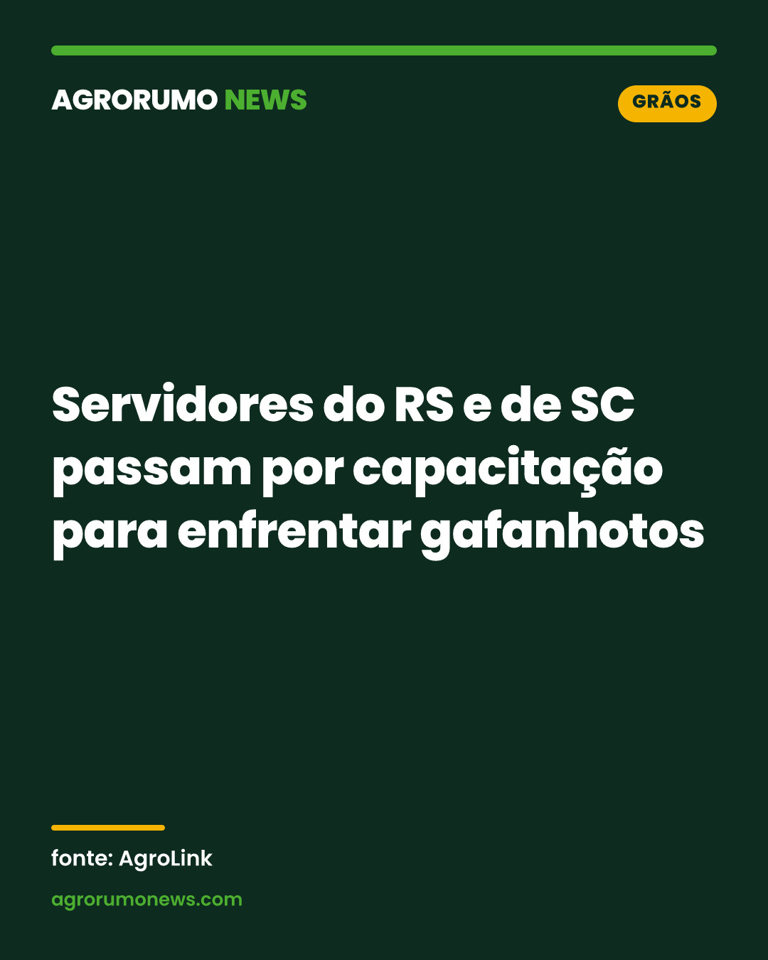Servidores do RS e de SC passam por capacitação para enfrentar gafanhotos