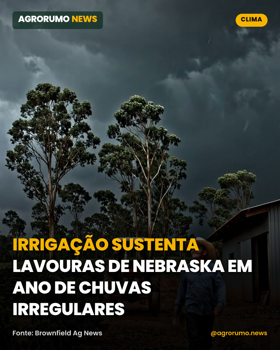 Irrigação sustenta lavouras de Nebraska em ano de chuvas irregulares