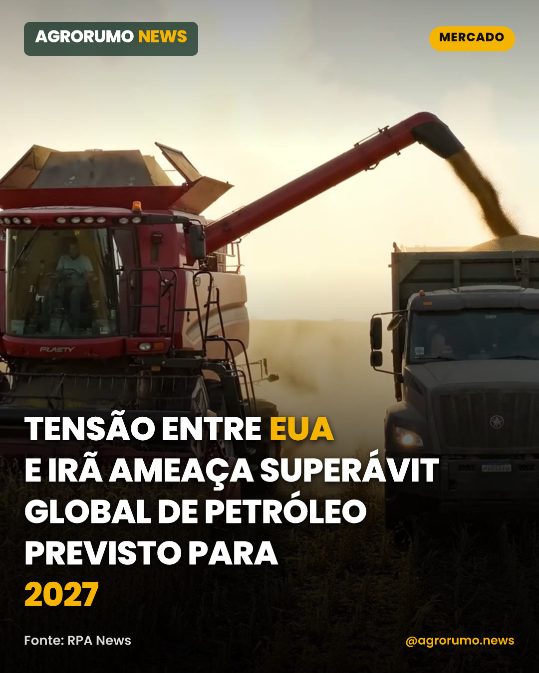 Tensão entre EUA e Irã ameaça superávit global de petróleo previsto para 2027