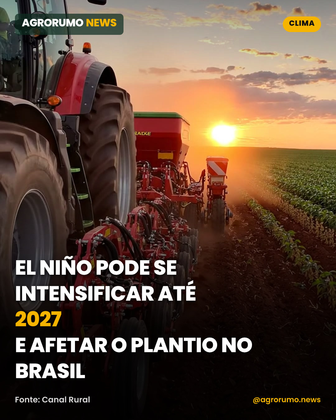 El Niño pode se intensificar até 2027 e afetar o plantio no Brasil